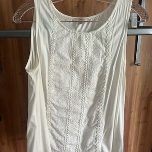 Skies Are Blue Ivory Sleeveless Top